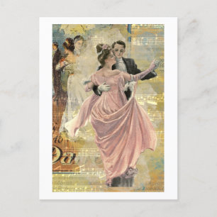 Koppel dat danst briefkaart