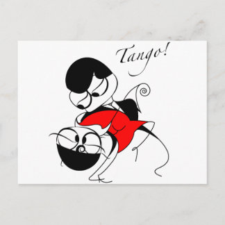 koppel dat een tango stap uitvoert briefkaart