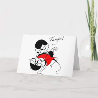 koppel dat een tango stap uitvoert kaart