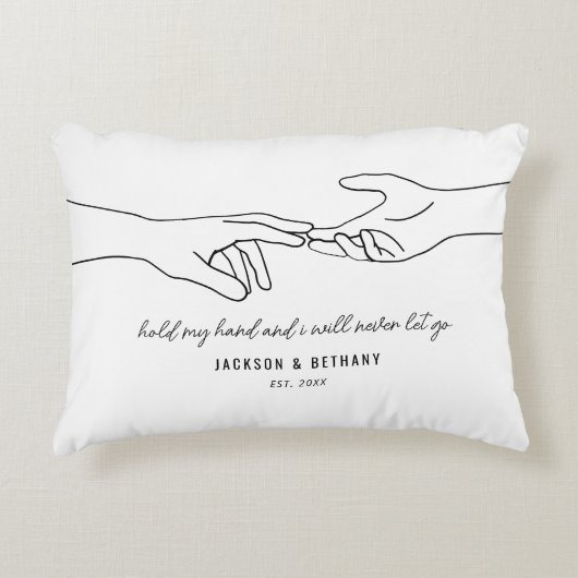 Koppel dat hand in hand loopt Citaat Accent Kussen (Voorkant)