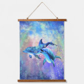 Koppel Dolfijn Hanging Tapestry Hangend Wandkleed (Voorkant)