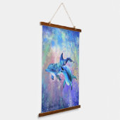Koppel Dolfijn Hanging Tapestry Hangend Wandkleed (Gebogen)