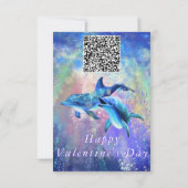 Koppel Dolfijn Valentijnsdag Kaart Uw QR-code (Achterkant)