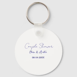 koppel douche naam datum paars trendy eenvoudig mi sleutelhanger