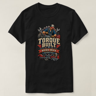 Koppel Gebouwde Sleutel Aangedreven Vintage Automo T-shirt