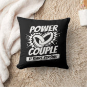 Koppel getrouwd 11 jaar - 11e trouwdag kussen (Deken)