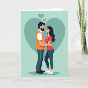 Koppel Hart Liefde Kaart