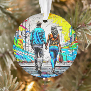 Koppel Houden Elkaars Hand Gepersonaliseerde Ker Ornament