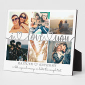 Koppel IK HOU VAN JOU Fotocollage Zilver Grijs Sch Fotoplaat (Zijkant)