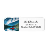 Koppel Kajakken in de bergen Etiket (Voorkant)