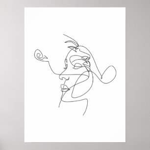 Koppel Lijn Kunst Minimalistische Poster