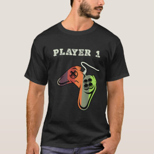 Koppel Matching gamer Gaming Player 1 Speler 2 T-shirt