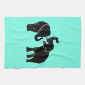 Koppel olifant keukenhanddoek - Kies kleur (Horizontaal)