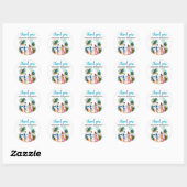 Koppel op strand bruiloft aquarel | Cadeaus Ronde Sticker (Vel)