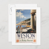 Koppel over het Poster van de kustlijn Briefkaart (Voorkant / Achterkant)