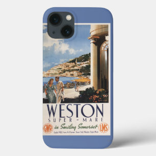Koppel over het Poster van de kustlijn iPhone 13 Hoesje