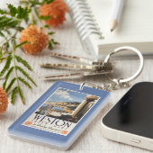 Koppel over het Poster van de kustlijn Sleutelhanger (Voorkant Rechts)