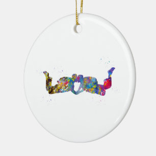 Koppel Skydiver Keramisch Ornament
