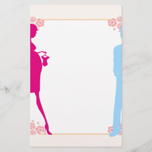 koppel verwacht baby briefpapier