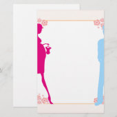 koppel verwacht baby briefpapier (Voorkant / Achterkant)
