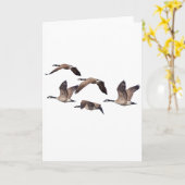 Koppel wilde ganzen kaart (Gele Bloem)