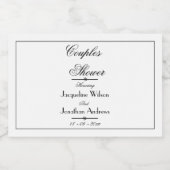 Koppeldouche Elegante Script Namen Cute Mini Sparkling Wijnetiket (Enkel label)