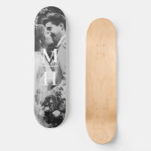 Koppelen Initialen Retro FotoMonogram Skateboard (Voorkant)
