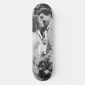 Koppelen Initialen Retro FotoMonogram Skateboard (Voorkant)