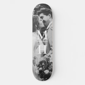 Koppelen Initialen Retro FotoMonogram Skateboard