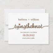 Koppelen van de moderne knoop Save the Date aankon (Voorkant)