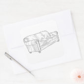Koppeling Vierkante Sticker (Envelop)