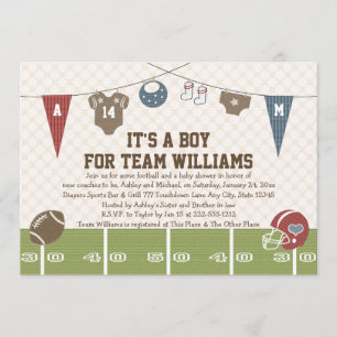 Koppelingen Football Baby Shower Invitations Kaart