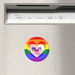 Koppelingen in het hart van de All Love Pride Magneet