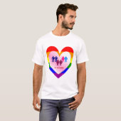 Koppelingen in het hart van de All Love Pride T-shirt (Voorkant volledig)