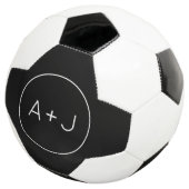 Koppelingen Initialen Matig cirkelMonogram | B & W Voetbal (Drie kwart)