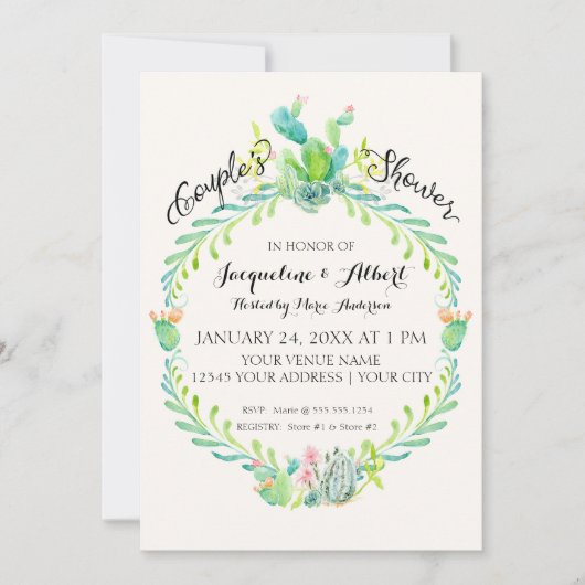 Koppelingen tonen Robuuste woestijn Chic Cacti-Wat Kaart (Voorkant)