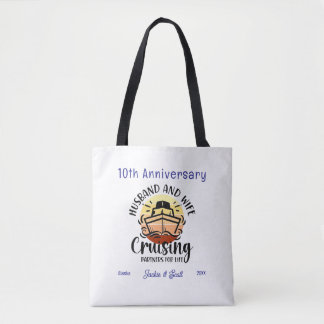 Koppels 10e jubileum Cruise Personaliseer Draagtas