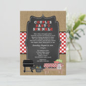 Koppels Baby Q Sprinkle uitnodiging, neutraal gesl Kaart (Staand voorkant)