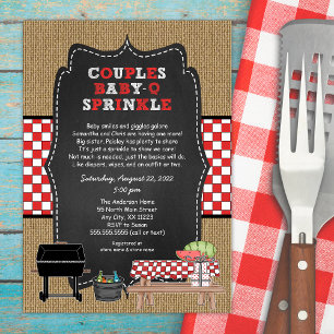 Koppels Baby Q Sprinkle uitnodiging, neutraal gesl Kaart