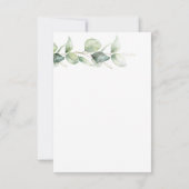 Koppels Baby shower Eucalyptus Greenery Leaves Kaart (Achterkant)