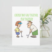 koppels die samen Golf blijven Kaart (Staand voorkant)
