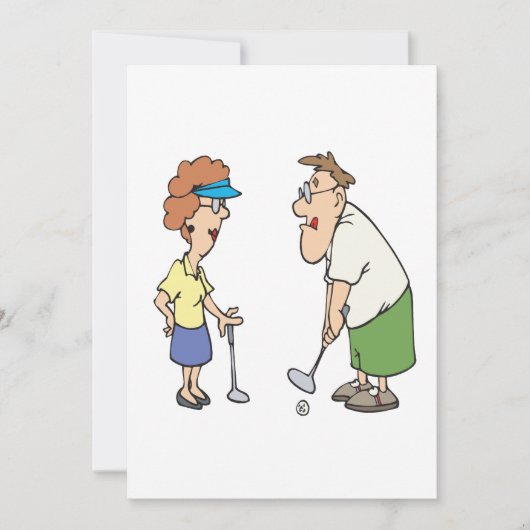 koppels die samen Golf blijven Kaart (Voorkant)