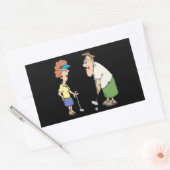 koppels die samen Golf blijven Rechthoekige Sticker (Envelop)