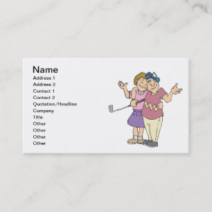 koppels die samen Golf blijven Visitekaartje