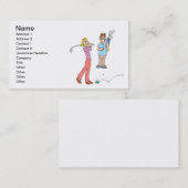 koppels die samen Golf blijven Visitekaartje (Voorkant / Achterkant)