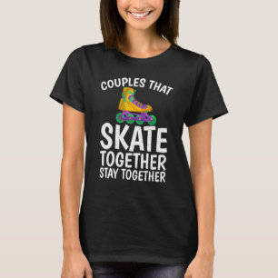 Koppels die samen schaatsen blijven bij elkaar Rol T-shirt