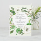 Koppels Douche BOHO Eucalyptus Zaad Krans Bladeren Kaart (Staand voorkant)