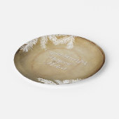 Koppels Douche Woodland Forest Center Snijboom Papieren Bordje (Gekanteld)