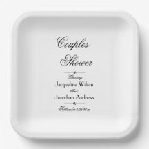 Koppels douchen eenvoudige elegante scriptnamen