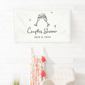 Koppels douchen moderne natuurlijke elegante handg spandoek (Insitu)